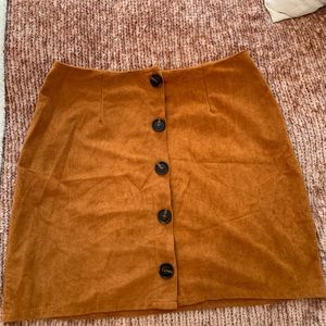 Tan suede skirt